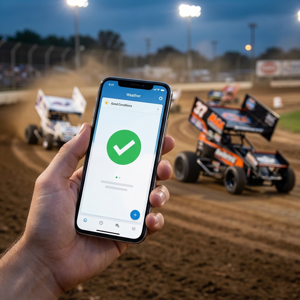 Weather app on phone